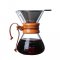 kawio - wide glass coffee pot with metal filter, 400 ml