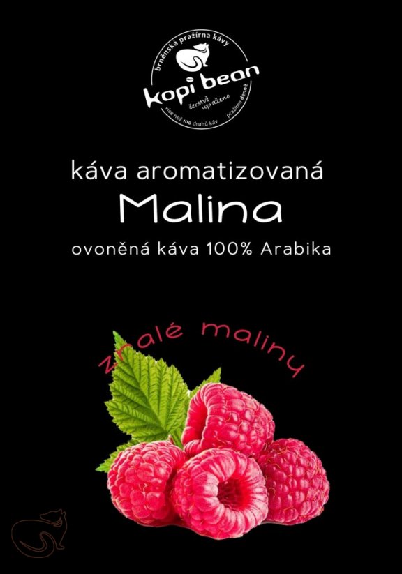 Malina - aromatizovaná káva, min. 50g