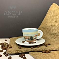 dAncap - šálek s podšálkem espresso Contrade, vesnice, 60 ml