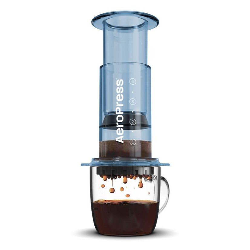 AeroPress | Cestovní kávovar Clear, Modrý Tritan