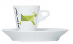 dAncap - Чашка з блюдцем для еспресо Tangram, собака, 70 мл