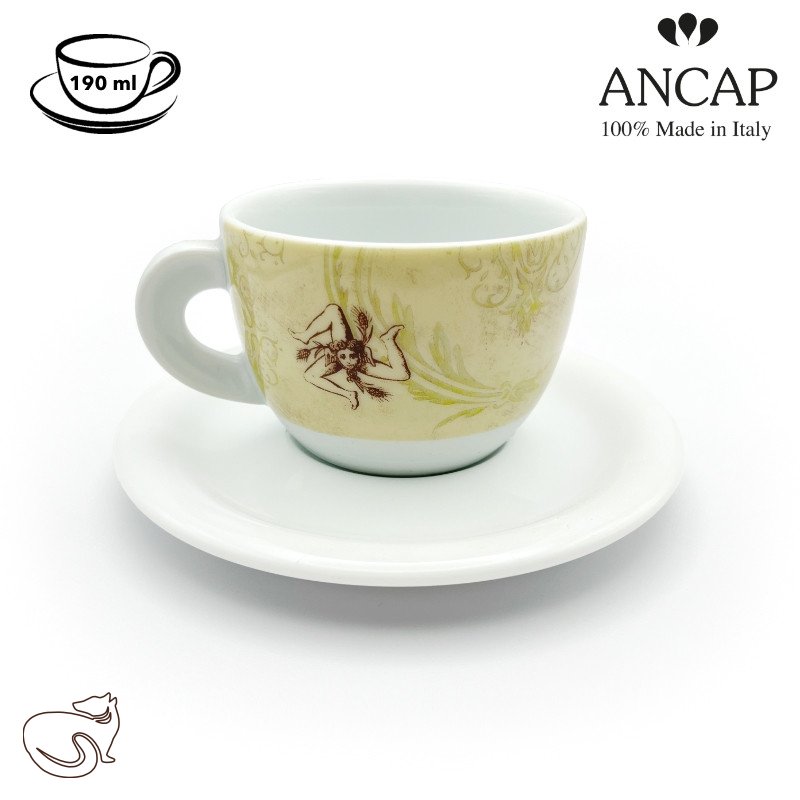 dAncap - Чашка для капучіно Fiorita Paloma, 190 мл