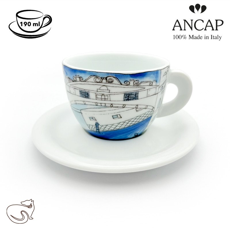 dAncap - чашка з блюдцем капучіно Venezia, Ponte dei Sospiri, 190 мл