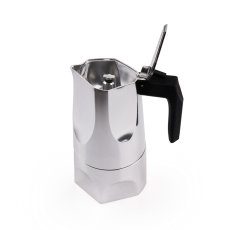 Alessi | Ossidiana Moka Pot, 1-6 cups, Aluminum