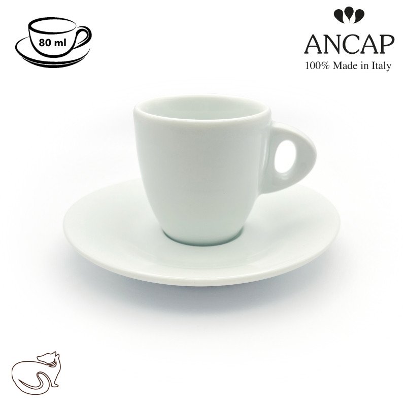 dAncap - біла чашка для еспресо Galileo Alta, 80 мл