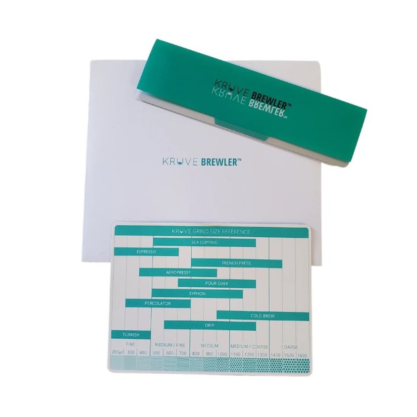 Kruve Brewler - meřič hrubosti namleté kávy