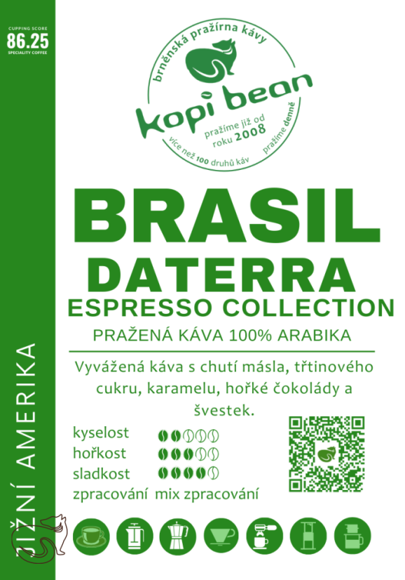 Brasil Daterra Espresso Collection - čerstvě pražená káva, min. 50 g