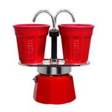 Bialetti - Mini Express red set, moka pot + 2 cups
