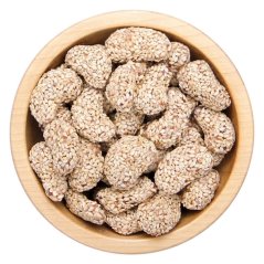 Kešu pražené v cukru se sezamem, min. 100g