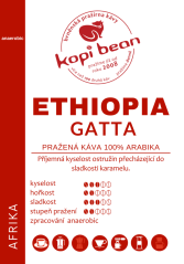 Ethiopia Gatta anaerobic, čerstvě pražená káva, min. 50 g