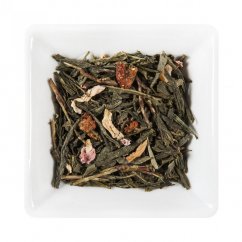 Rose with strawberries - flavoured green tea, min. 50g