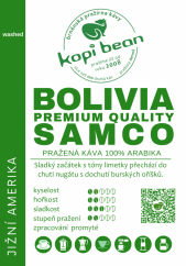Bolivia Primera Calidad Samco - čerstvě pražená káva, min. 50g