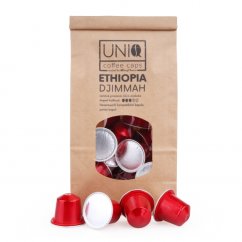 UNIQCAPS Ethiopia Djimmah, kapsle pro Nespresso® z čerstvě pražené kávy, min. 10 ks