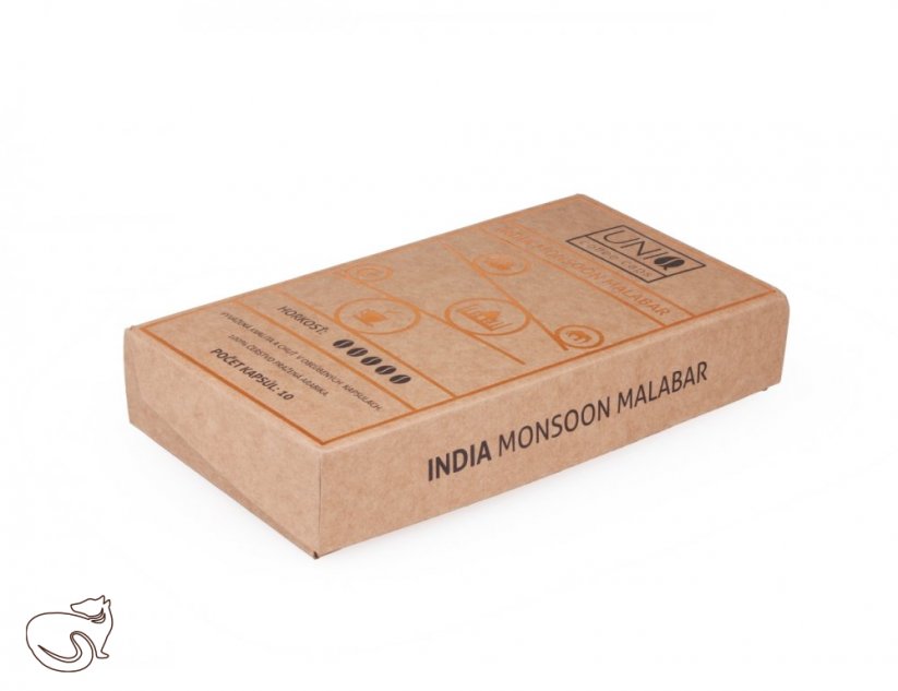 UNIQCAPS  India Monsoon Malabar AA, kapsle pro Nespresso® z čerstvě pražené kávy, min. 10 ks