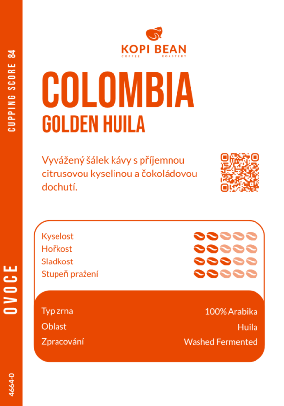Colombia Golden Huila, Washed Fermented