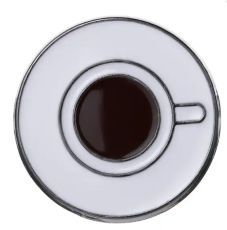 Clothes pin badge - Cup with coffee