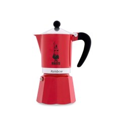 Bialetti - RAINBOW, moka pot red, volume 3 cups