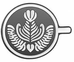 Clothes pin badge - Latte art rosette
