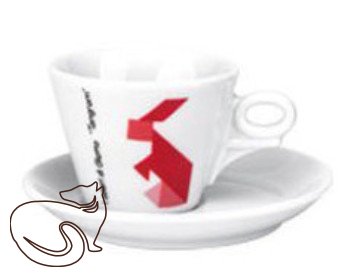 dAncap - šálek s podšálkem na cappuccino Tangram, zajíc, 180 ml
