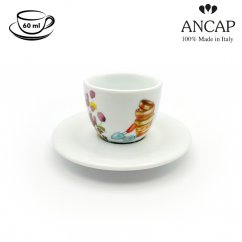 dAncap - чашка з блюдцем еспресо Giardino D. Meravigle бузок, 60 мл