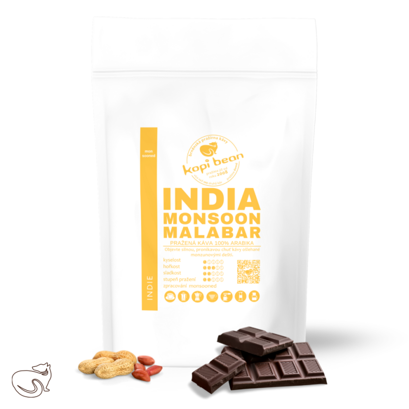 India Monsoon Malabar AA - čerstvě pražená káva, min. 50g