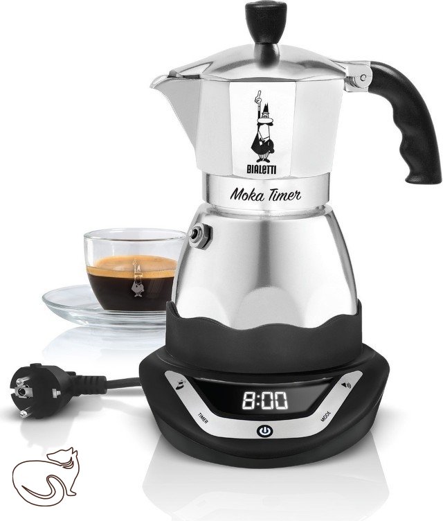 Bialetti MOKA Timer, Electric coffee maker moka pot, volume 3 cups
