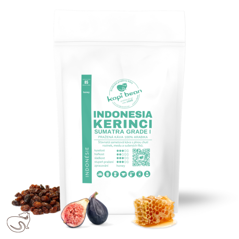Kopi Indonesia Kerinci Grade I - čerstvě pražená káva, min. 50g