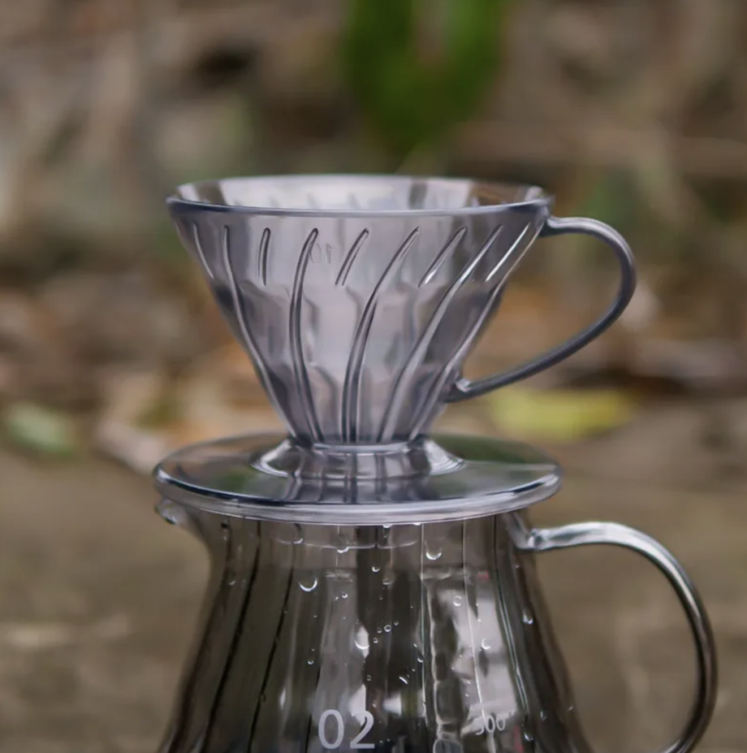 kawio | V60-02 Coffee Dripper – 1-4 cups – Clear Plastic