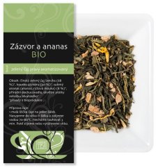 Zázvor s ananasem BIO - zelený čaj aromatizovaný, min. 50g