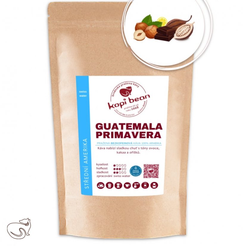Guatemala Primavera SHB EP Swiss Water Decaf - свіжообсмажена кава, мін. 50 г