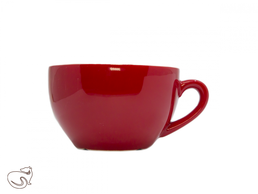 Albergo - šálek na čaj a kávu 340 ml, více barev, 1 ks - Barva: červená