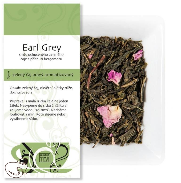 Earl Grey - flavoured green tea, min. 50g