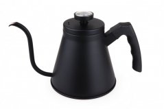 kawio - black kettle with gooseneck and thermometer, multiple sizes