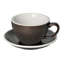 Loveramics Egg - latte hrnek s podšálkem, GunPowder, 300 ml