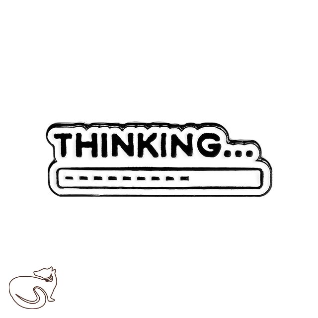 Připínáček na oblečení - Thinking