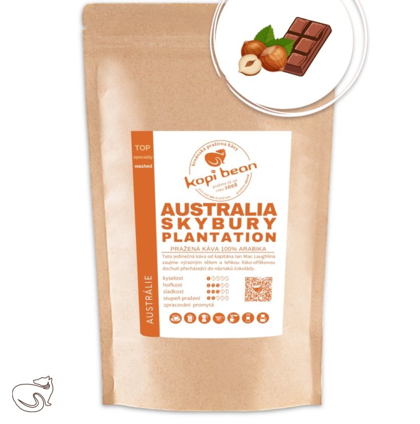 Australia Skybury Plantation - čerstvě pražená káva, min. 50g
