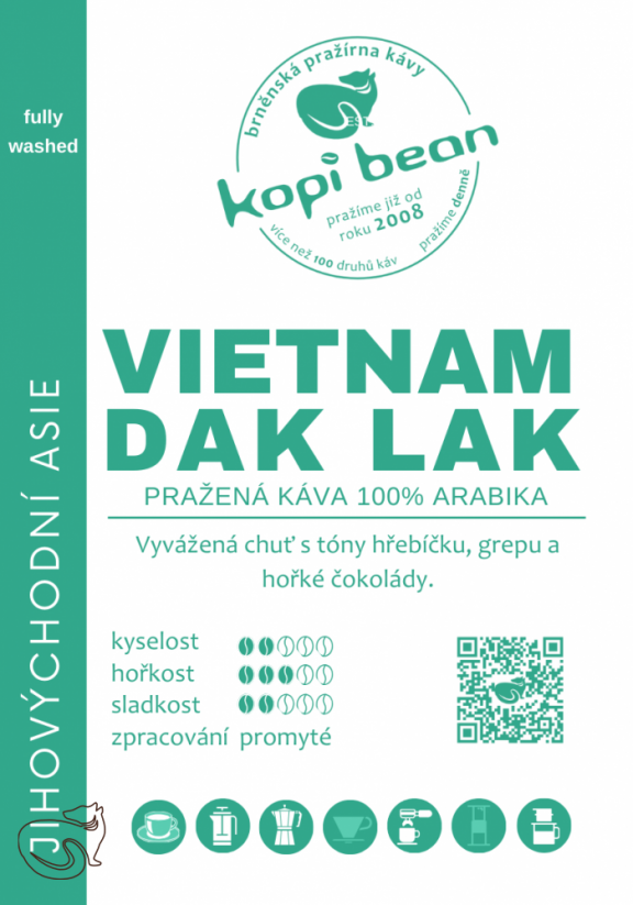 Vietnam Dak Lak - čerstvě pražená káva, min. 50g