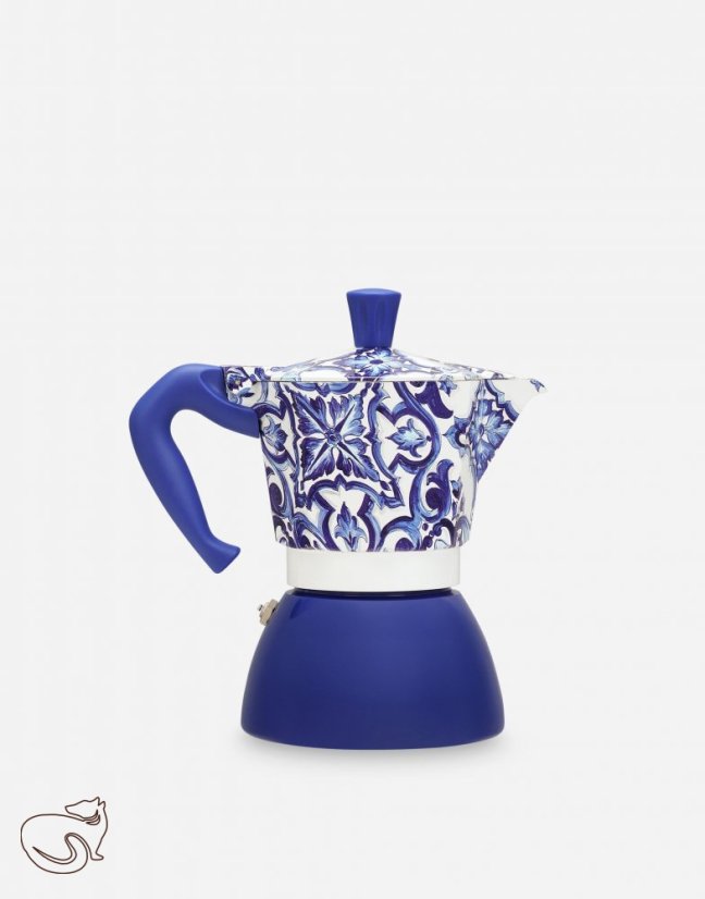 Bialetti - Moka Express Dolce & Gabbana Індукційнa, Синя, 6 чашок