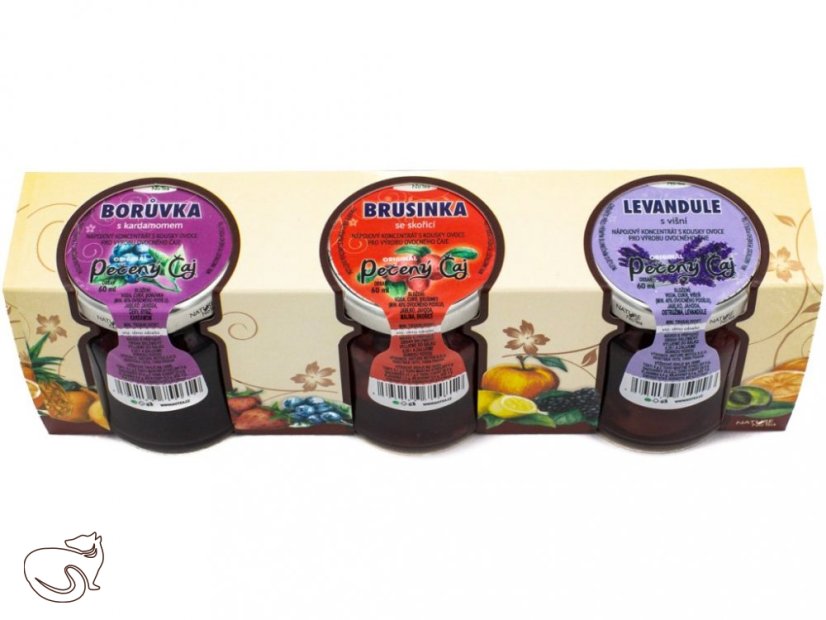 Pack of 3 baked teas, different flavour variants - Varianta: Blueberry, Cranberry, Lavender
