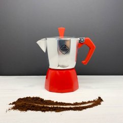 Moka konvička Paloma Colore, červená, kávovar na 1 šálek