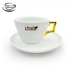 Exkluzivní šálek na cappuccino s logem Kopi Luwak + 50g kávy zdarma!