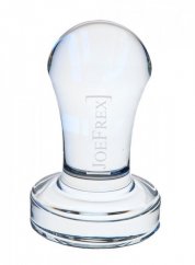 JoeFrex Crystal, skleněný čirý plochý (flat) tamper průměr 58mm