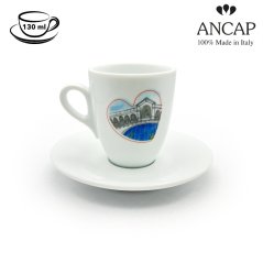 dAncap - чашка з блюдцем doppio Venezia, гондола, 130 мл