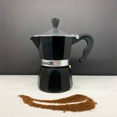 G.A.T. - кавоварка moka pot SUPERMOKA black об'єм 3 чашки, чорний