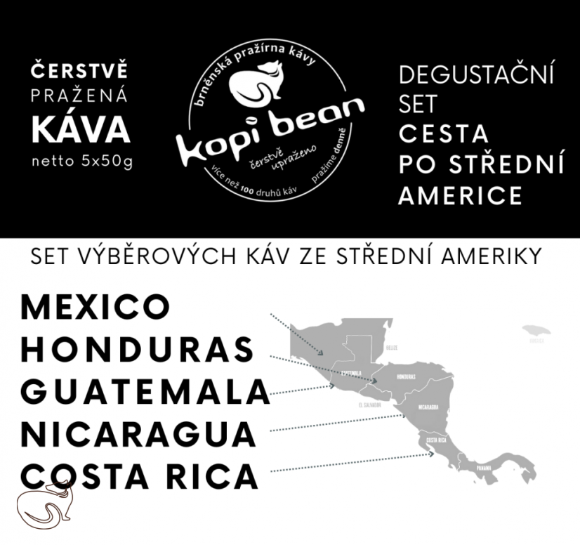 Coffee tasting set Journey through Central America 5x50g