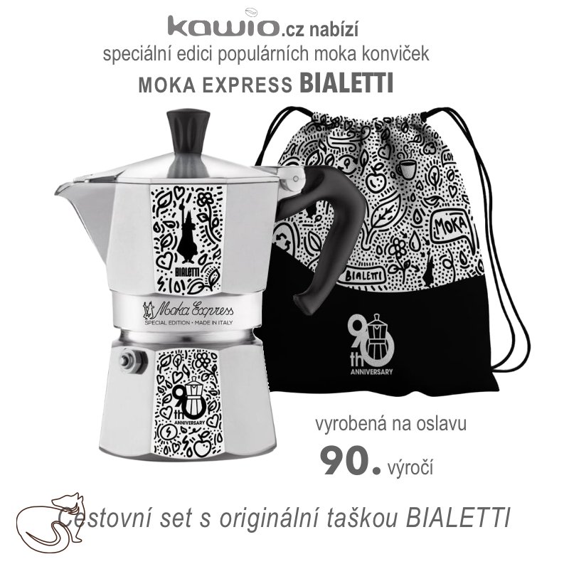 Bialetti - mocha Express for 90th anniversary + gift bag, 3 cups
