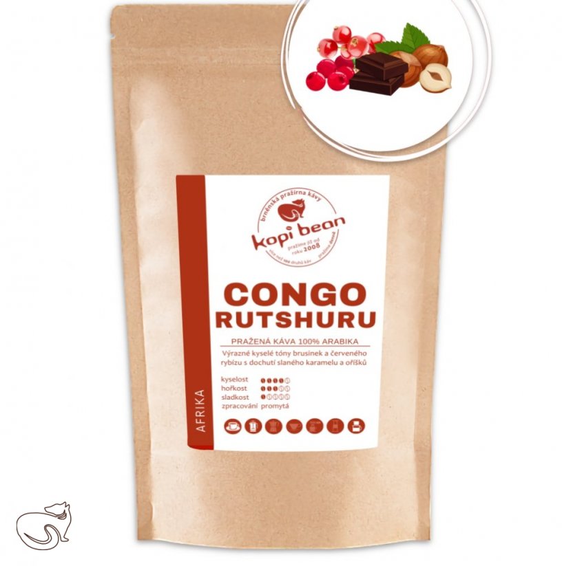 Congo Rutshuru - čerstvě pražená káva Arabika, min. 50g