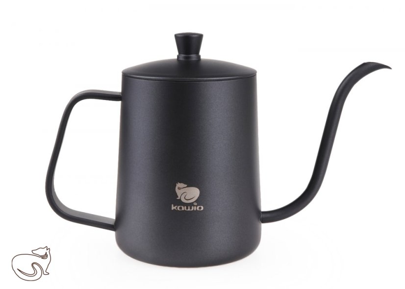 kawio - Black gooseneck coffee pot, 600 ml