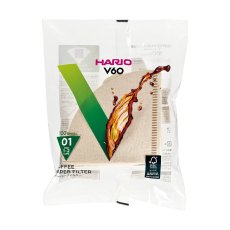 Hario - Misarashi, V60-01, nebělené papírové filtry pro dripper, 100 ks