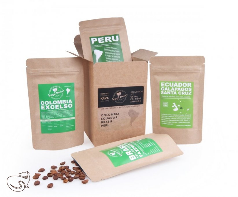 Degustační set káv Cesta po Jižní Americe 4x50g